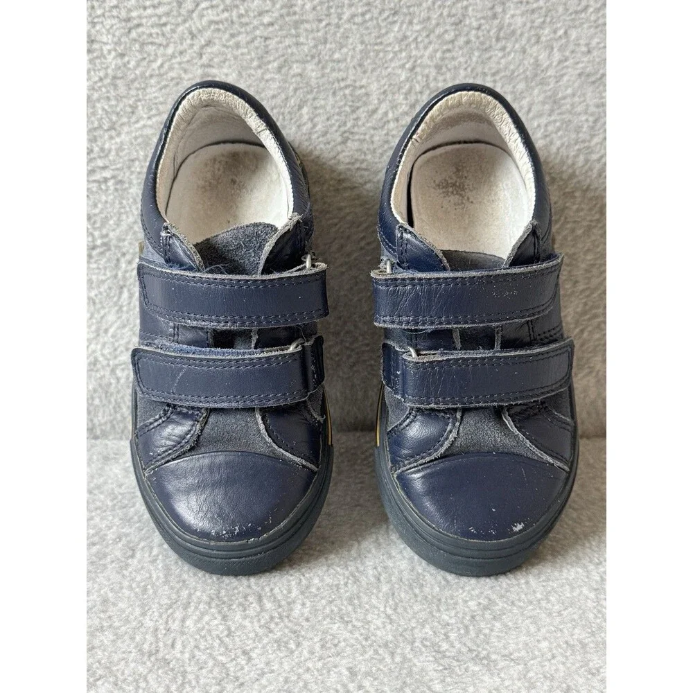 Bartek Leather Shoes Boys 27 Blue Easy On Closure Slip On School Casual